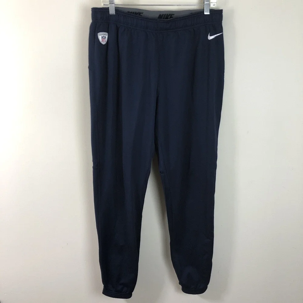 Nike NFL Equipment Dri-FIT Sweatpants Men's L Navy Blue Athletic Training Pants